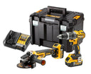 Kit Martello Trapano 18V + Smerigliatrice + 2 mazze 5.0Ah + Valigetta Dewalt DCK2080P2T