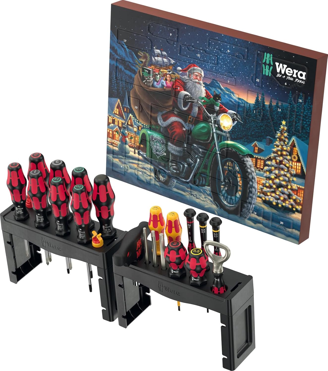 Calendario Adviento 2025 - Juego herramientas manuales 28 piezas Wera 136610