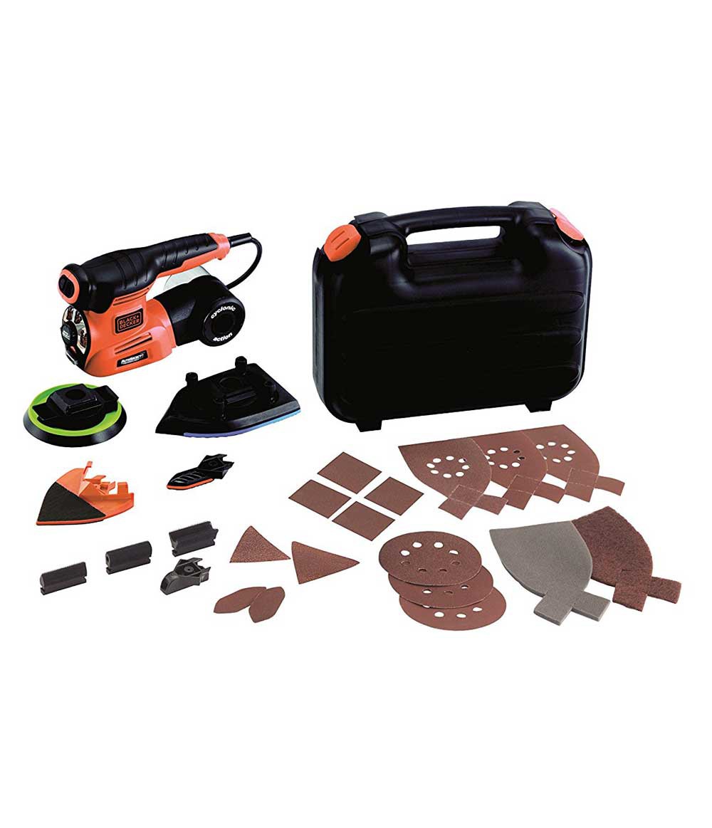 Lijadora multifuncional Black&Decker KA280LK - 220w tecnología autoselect 4 en 1 con 22accesorios y bolsa de transporte