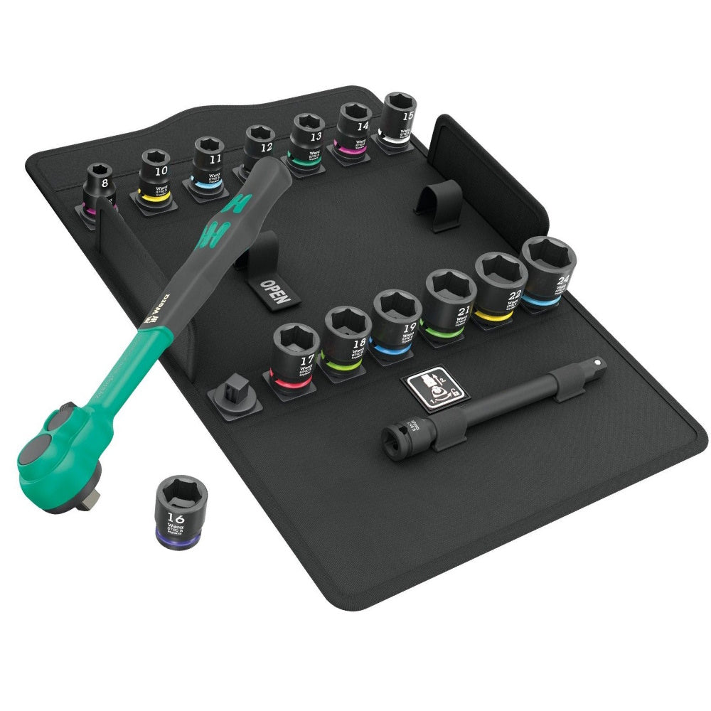 Set di cricchetti 16 pezzi Zyclop Comfort Switch Lever con azionamento da 3/8" 8100 SB 12