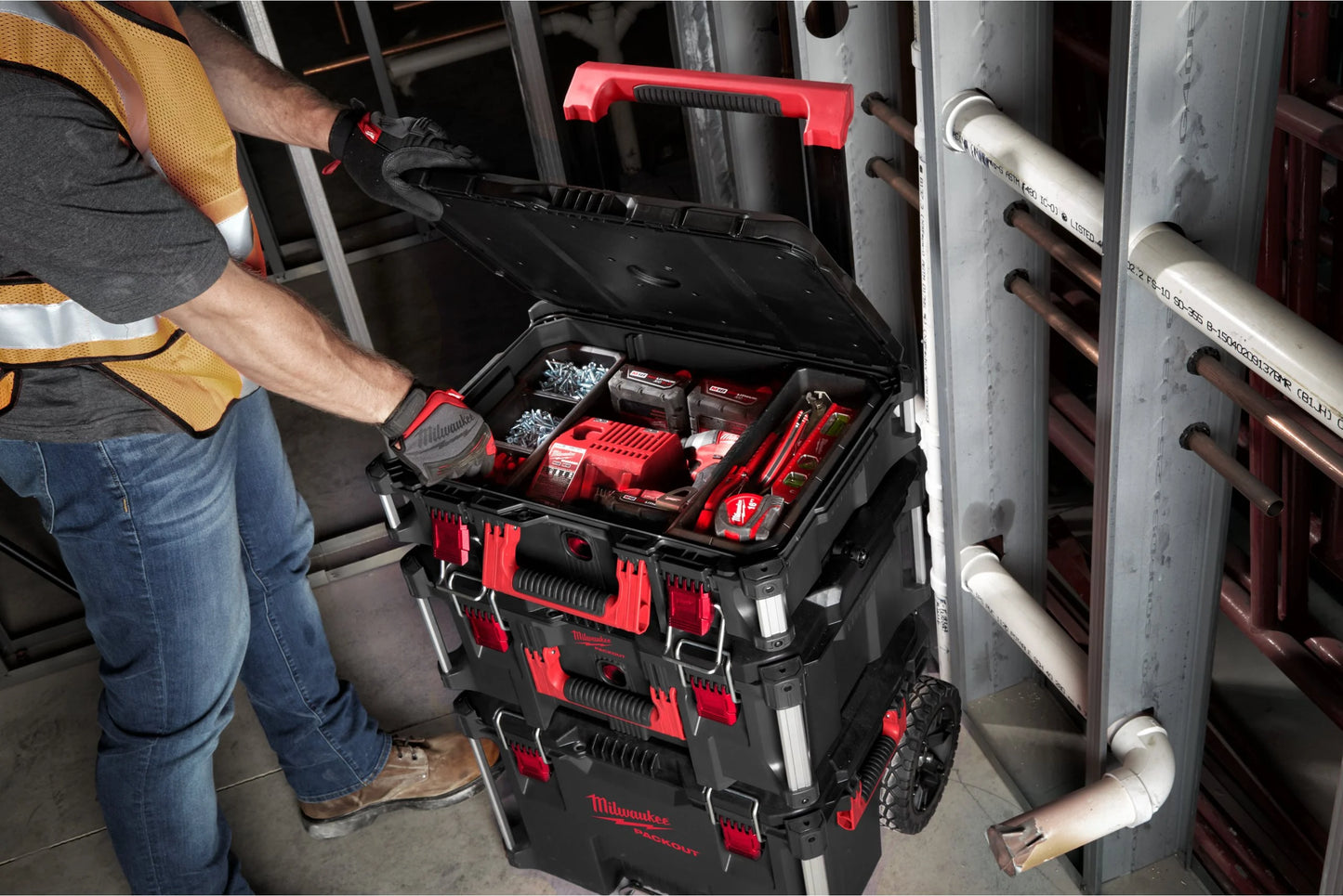 PACKOUT Milwaukee Cassetta portautensili da 3 pezzi