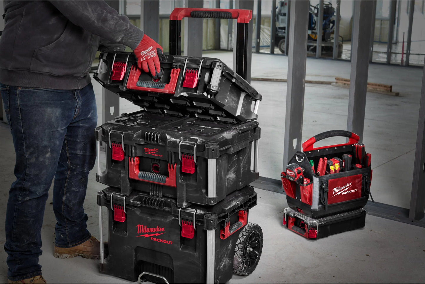 PACKOUT Milwaukee Cassetta portautensili da 3 pezzi