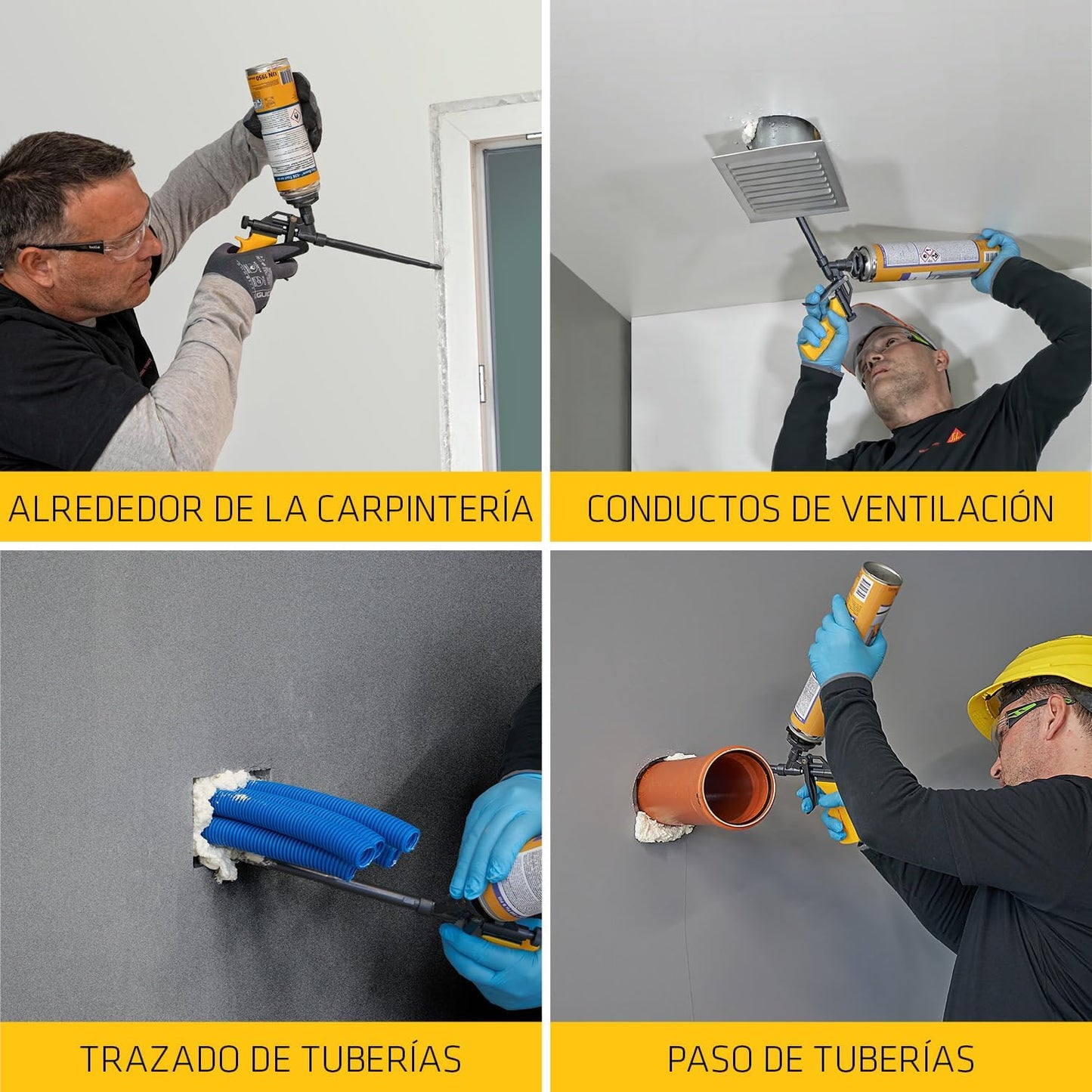 Espuma de poliuretano autoexpandible 750ml Sika Boom-580