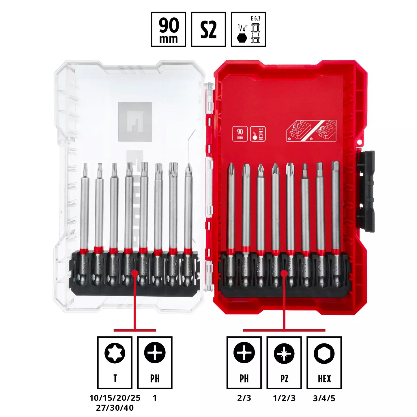 Juego de puntas largas M-CASE LS 16pcs Einhell 49118973