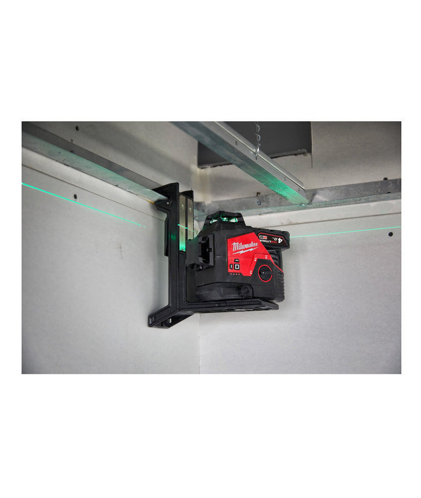 Livella laser a 3 linee verde Batteria M12 + caricatore + custodia Milwaukee M123PL-401C