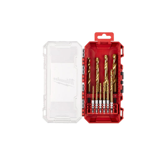 Set di 10 punte SHOCKWAVE HSS-G TIN RED HEX Milwaukee HSS-G TIN