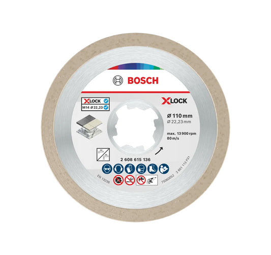 Disco de corte Ceramic 110mm X-Lock Bosch