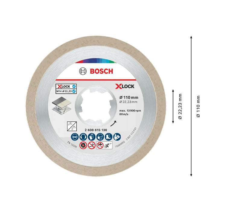 Disco de corte Ceramic 110mm X-Lock Bosch