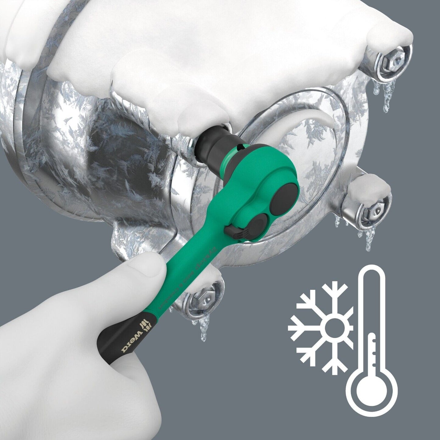 Set di cricchetti 16 pezzi Zyclop Comfort Switch Lever con azionamento da 3/8" 8100 SB 12