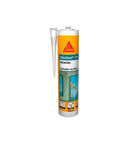 Cartucho sellador acrílico Blanco SikaSeal-178 Interiores 300ml Sika